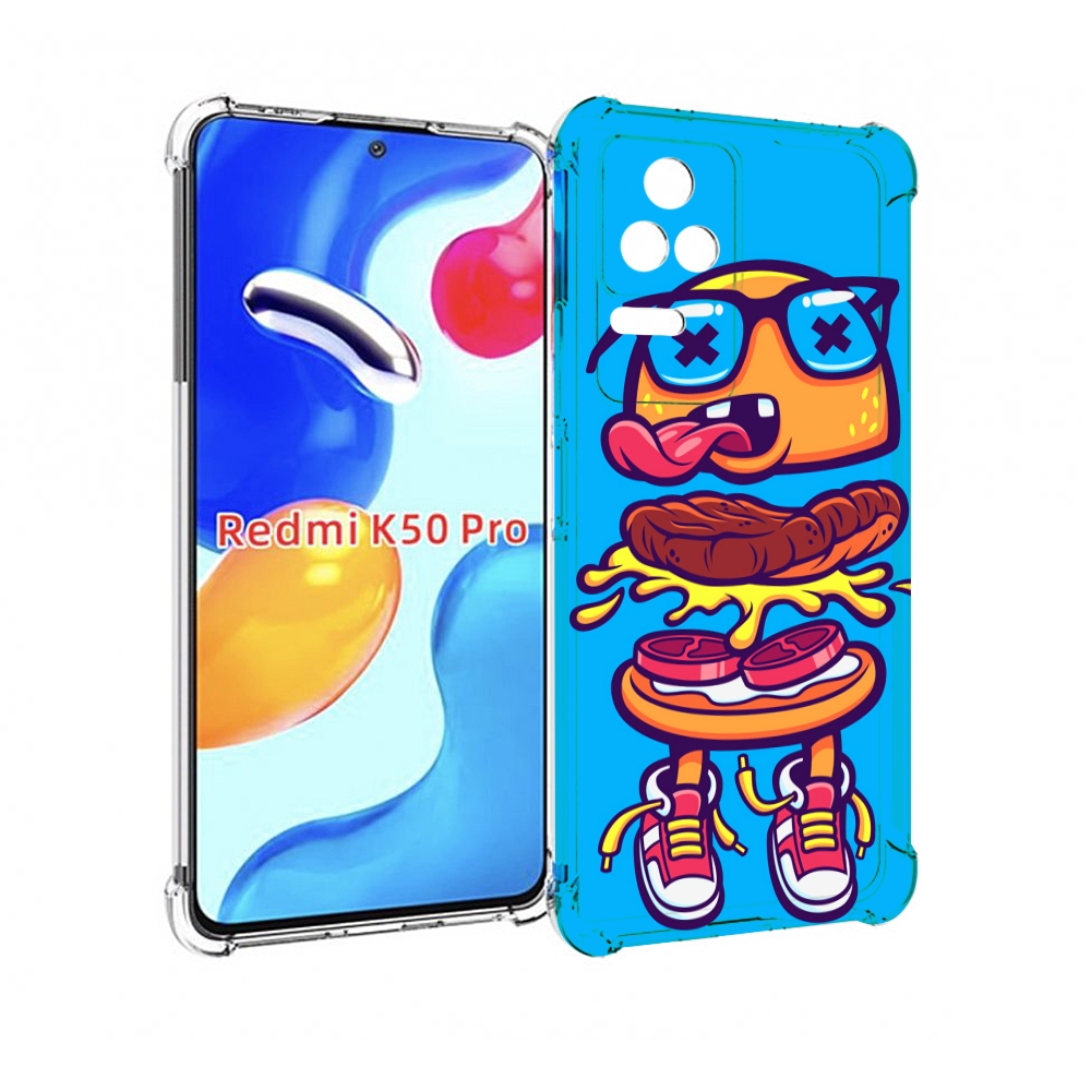 

Чехол MyPads Бургер с очками для Xiaomi Redmi K50/K50 Pro, Прозрачный, Tocco