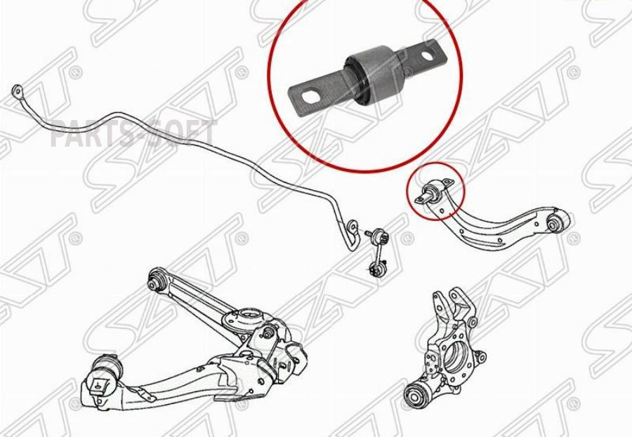 

Сайлентблок заднего верхнего поперечного рычага (косточка) HONDA CIVIC 06-15