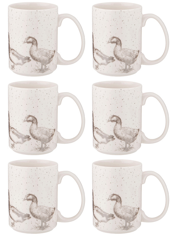 

Набор кружек 12 шт Lefard Animal World DUCKS 470 мл 97-695, Белый