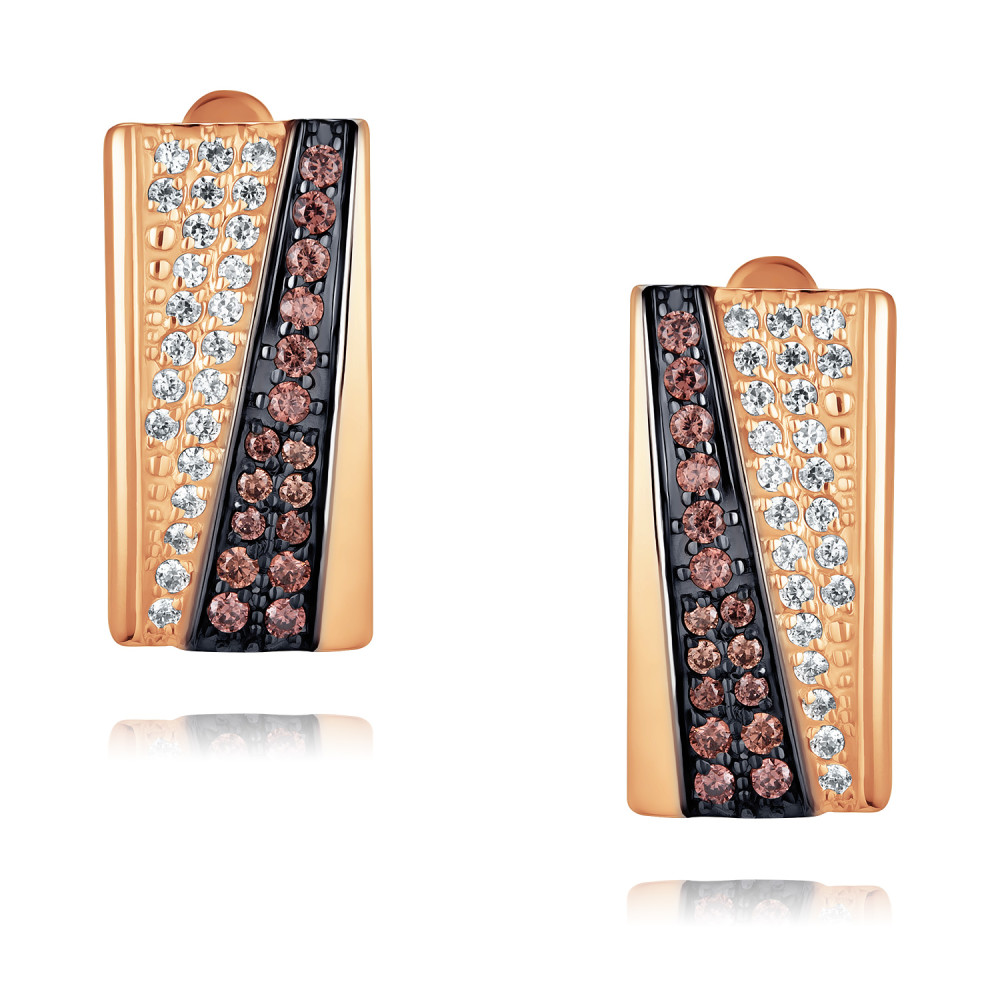 

Серьги из красного золота ADAMAS 24041599/01-А50Ч-790, фианит, 24041599/01-А50Ч-790