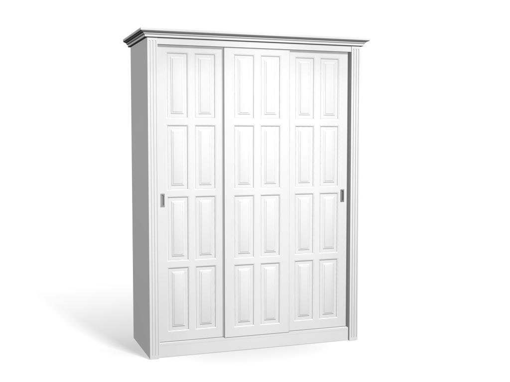 

Шкаф-купе Классика-7 МДФ для одежды трёхдверный 190x240x40 Мегамебель, Белый, Классика-7