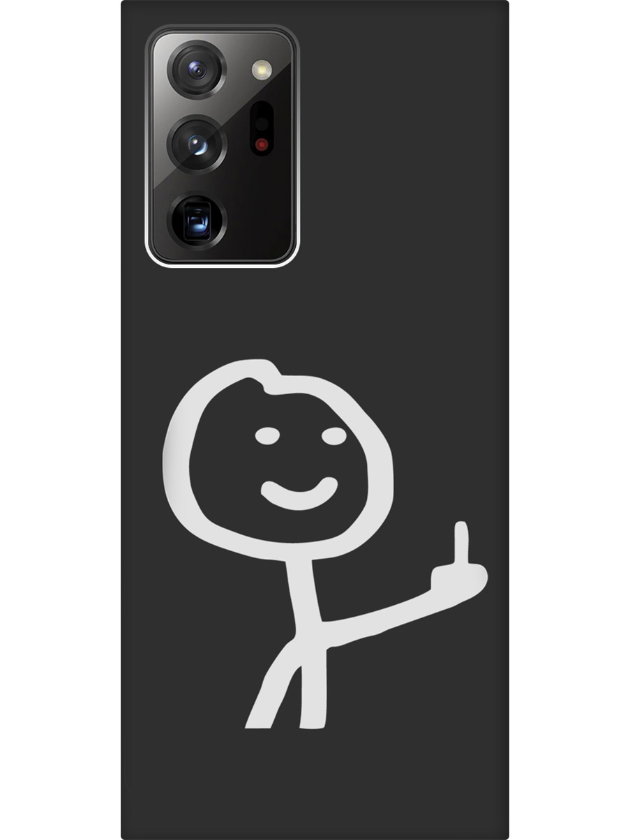 

Силиконовый чехол на Samsung Galaxy Note 20 Ultra с принтом "Fck" матовый черный, Черный;белый;серый, 723276461
