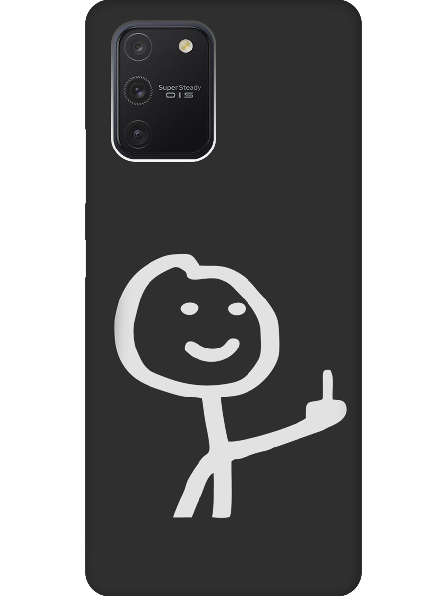 

Силиконовый чехол на Samsung Galaxy S10 Lite с принтом "Fck" матовый черный, Черный;белый;серый, 722694761