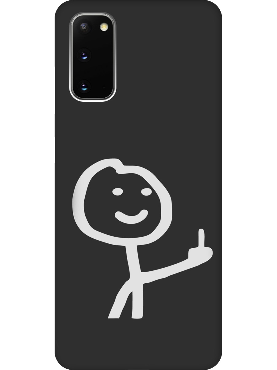 

Силиконовый чехол на Samsung Galaxy S20 с принтом "Fck" матовый черный, Черный;белый;серый, 722629561