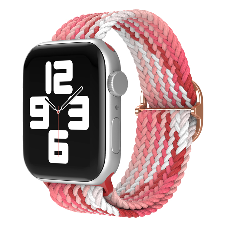 

Ремешок для Apple Watch 1-9/SE/ULTRA (42/44/45/49 мм), малиново-белый, Розовый;белый, Apple Watch 1-9 / SE / ULTRA (42/44/45/49 мм), регулируемый по длине