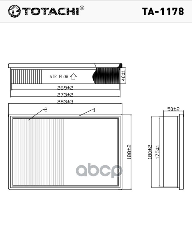 Фильтр воздушный TOTACHI TA-1178