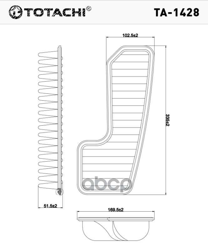 Фильтр воздушный TOTACHI TA-1428