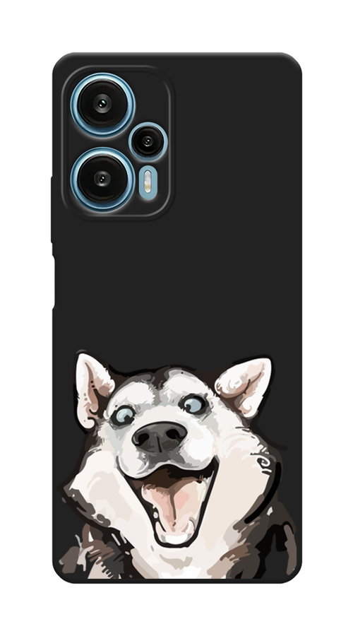 

Чехол Awog на Xiaomi Redmi Note 12 Turbo "Радостный хаски", Белый;голубой;черный, 318452-1