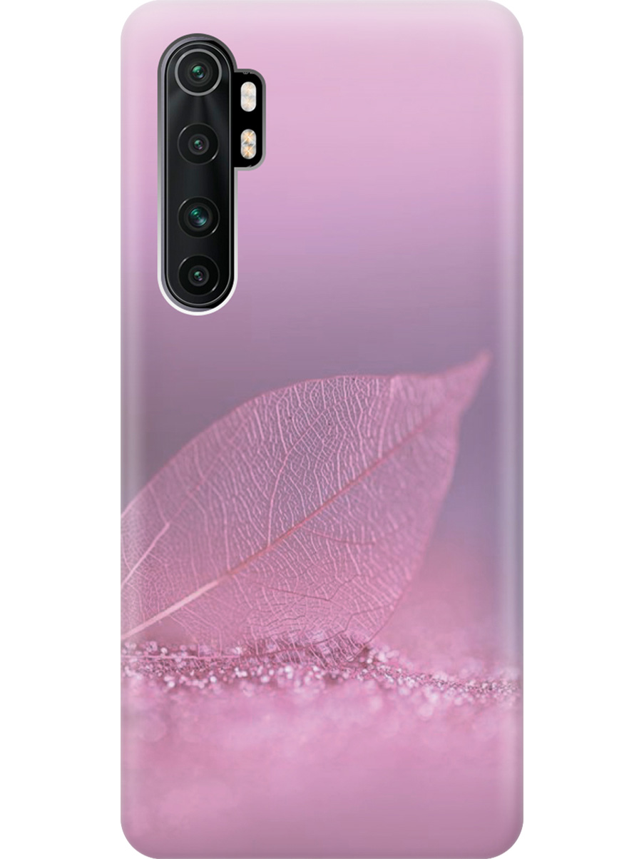 

Силиконовый чехол на Xiaomi Mi Note 10 Lite с принтом "Листок в розовых блестках", Прозрачный;розовый;фиолетовый, 723101222