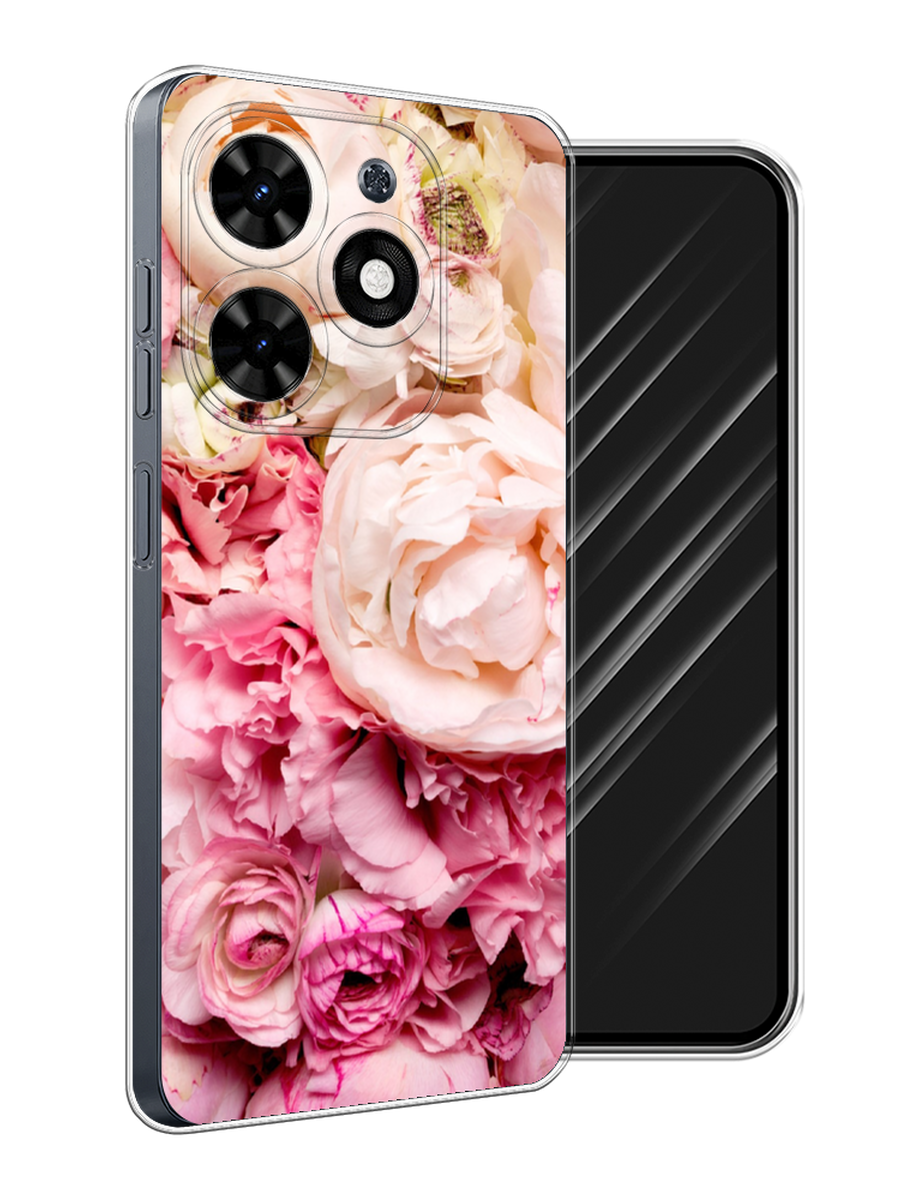 

Чехол Awog на Tecno Spark Go 2024 "Пионы яркие", Розовый, 304650-1