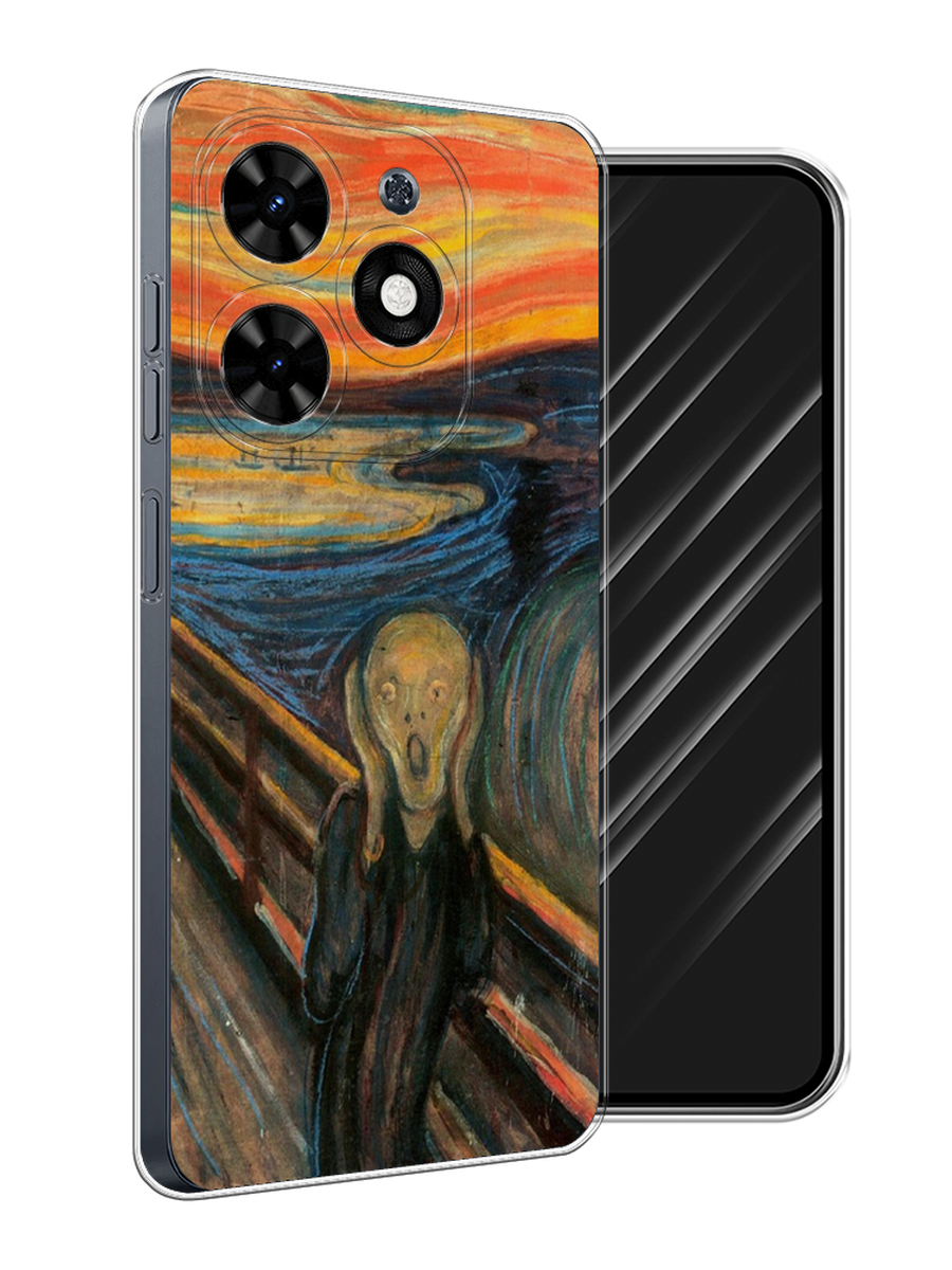 

Чехол Awog на Tecno Spark Go 2024 "Крик", Оранжевый;синий;серый, 304650-1