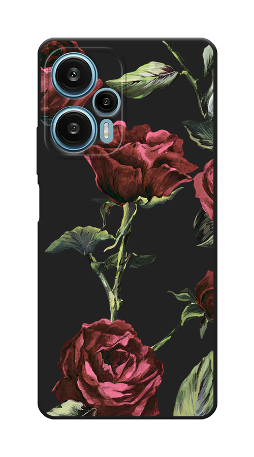 

Чехол Awog на Xiaomi Redmi Note 12 Turbo "Бордовые розы фон", Бордовый, 318452-1