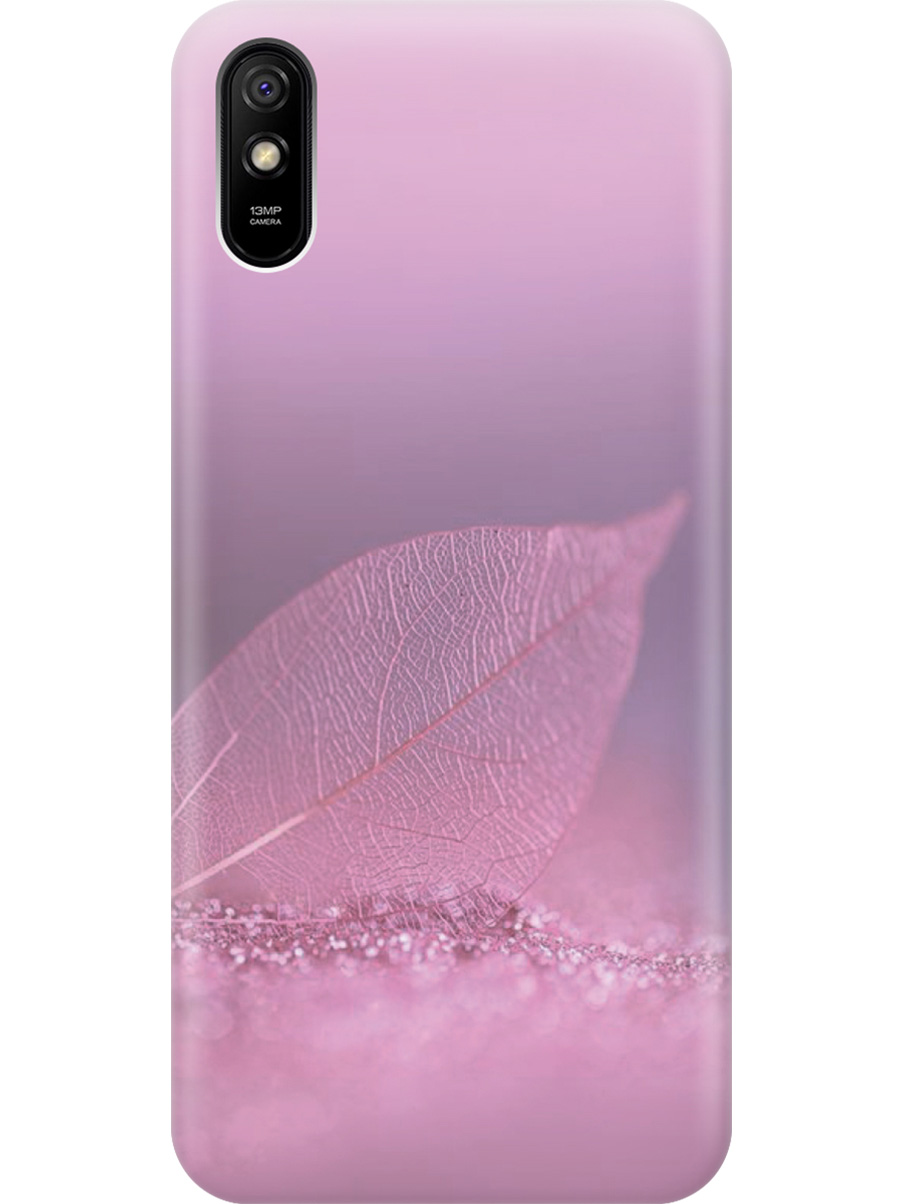 

Силиконовый чехол на Xiaomi Redmi 9A с принтом "Листок в розовых блестках", Прозрачный;розовый;фиолетовый, 723276922