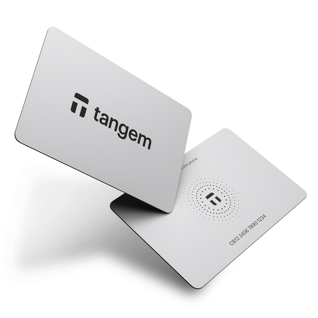 

Аппаратный холодный NFC кошелек Tangem 2.0 набор из 2 карт для криптовалюты, 2 карты