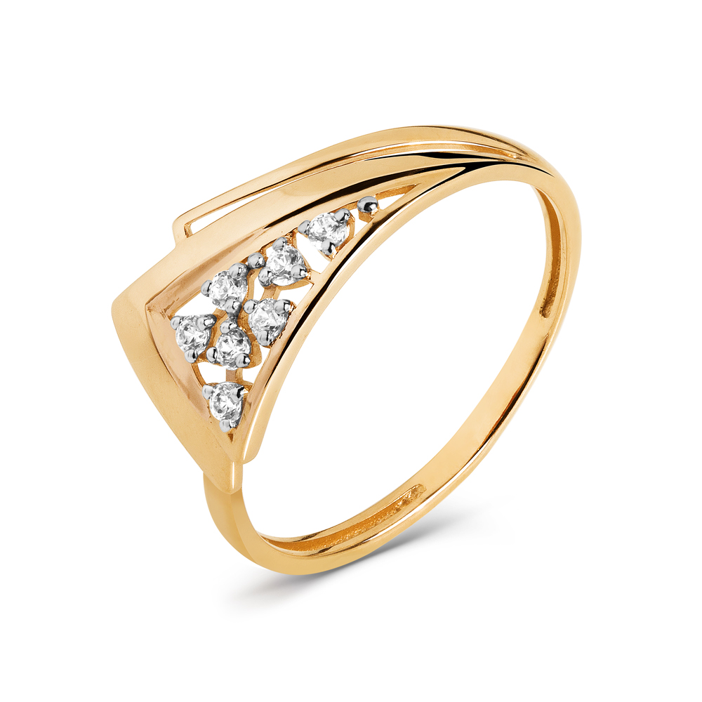 

Кольцо из золота р.  DINASTIA.GOLD 01899, фианит, 01899
