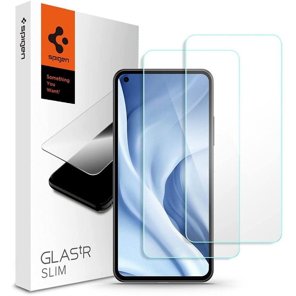 

Защитное стекло Spigen для Xiaomi Mi 11 Lite - GLAS.tR Slim - Прозрачный - 2 шт - AGL03048