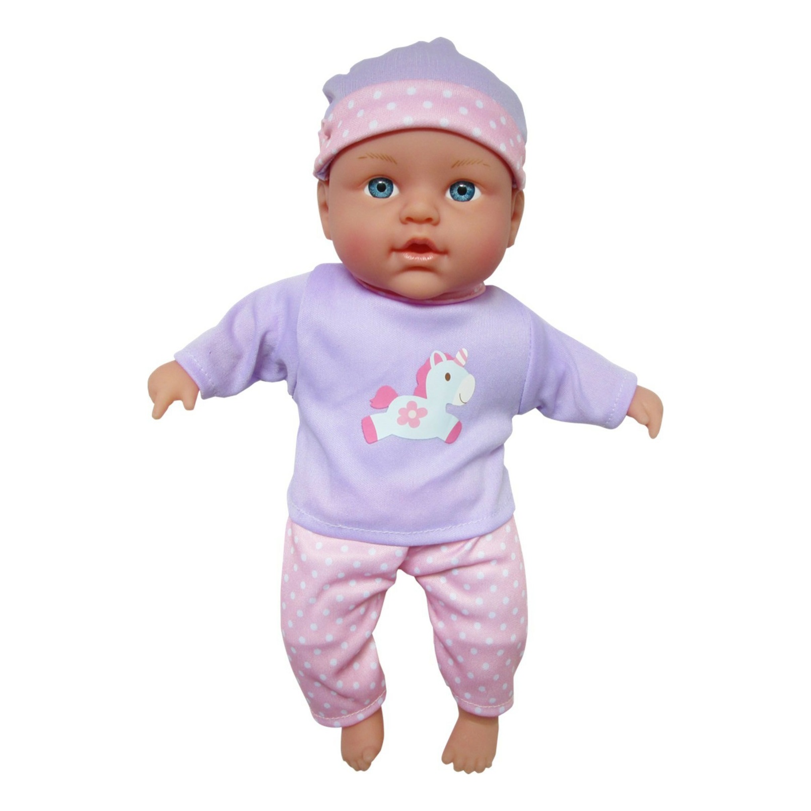 

Пупс в костюмчике в шапочке 30 см