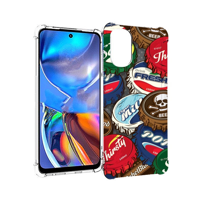 

Чехол MyPads крышки от баночек для Motorola Moto E32, Прозрачный, Tocco