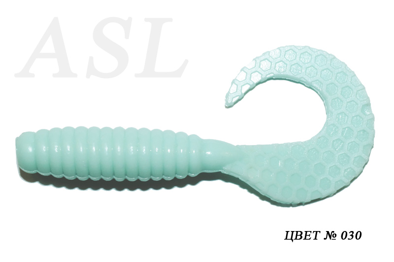 

Силиконовая приманка ASL Твистер цв. 030 L-5см 10шт/уп, Твистер