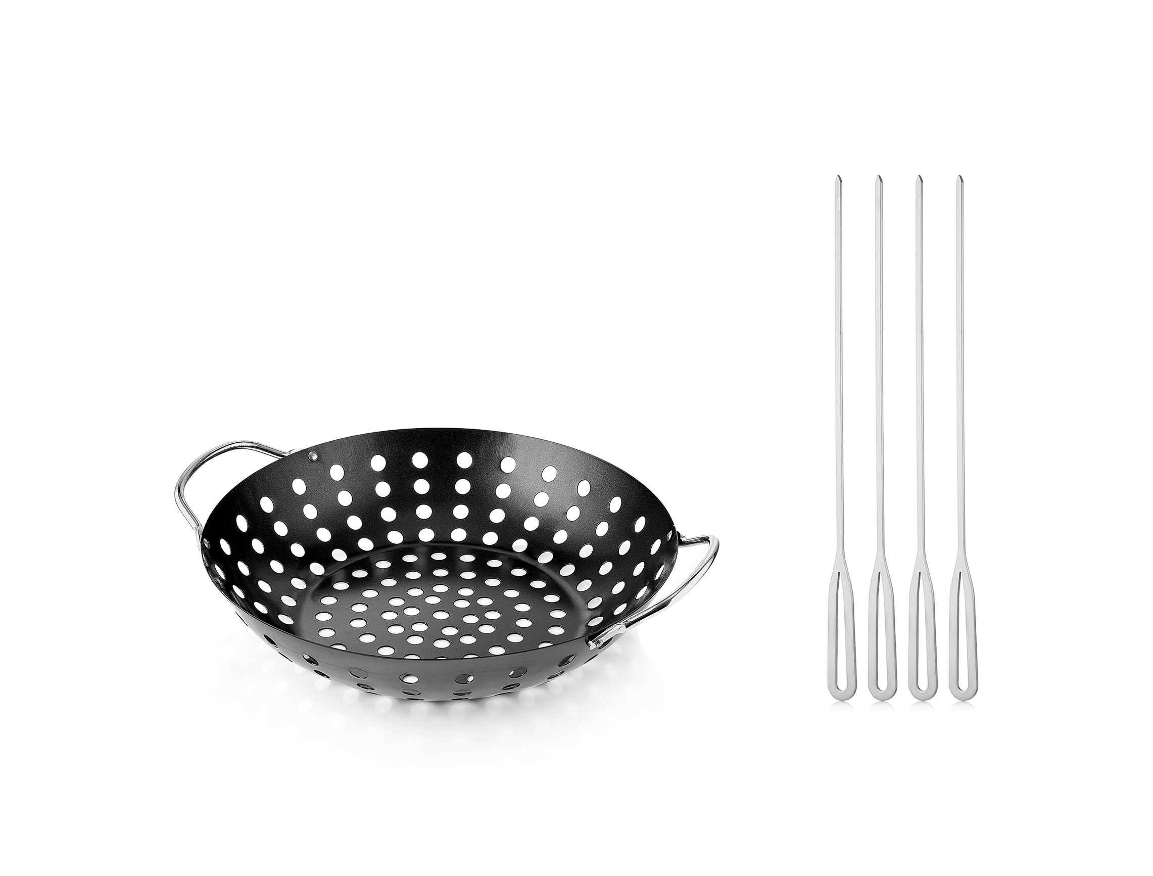 

Набор для гриля Walmer Roast 2 предмета: шпажки 40 см, 4 шт + жаровня, w28400223set, Черный, Roast