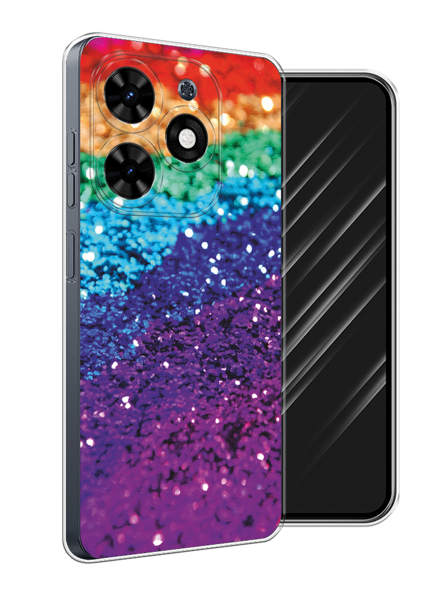 

Чехол Awog на Tecno Spark Go 2024 "Блестящая радуга рисунок", Разноцветный, 304650-1