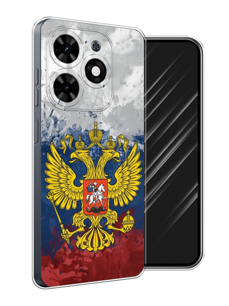 

Чехол Awog на Tecno Spark Go 2024 "РФ", Белый;синий;красный, 304650-1