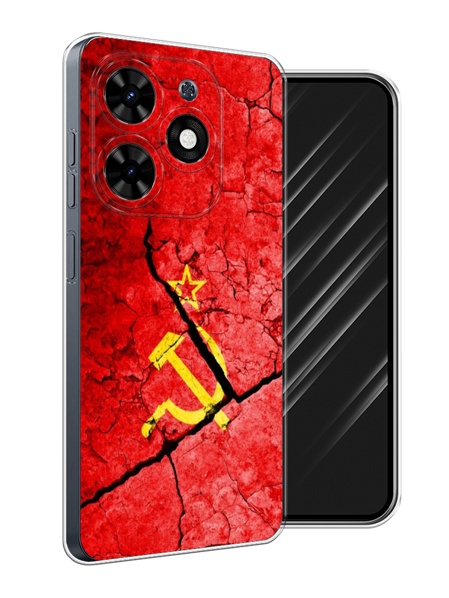 

Чехол Awog на Tecno Spark Go 2024 "СССР", Красный;черный;желтый, 304650-1