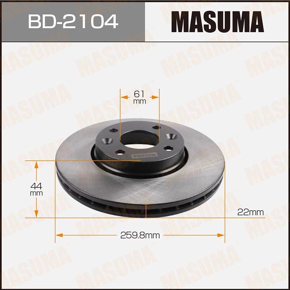 

Диск тормозной Masuma BD-2104