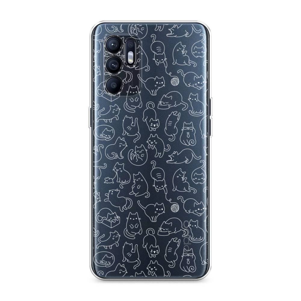 

Чехол Awog на Oppo Reno 6 4G "Шкодливые котики", Разноцветный, 257850-2