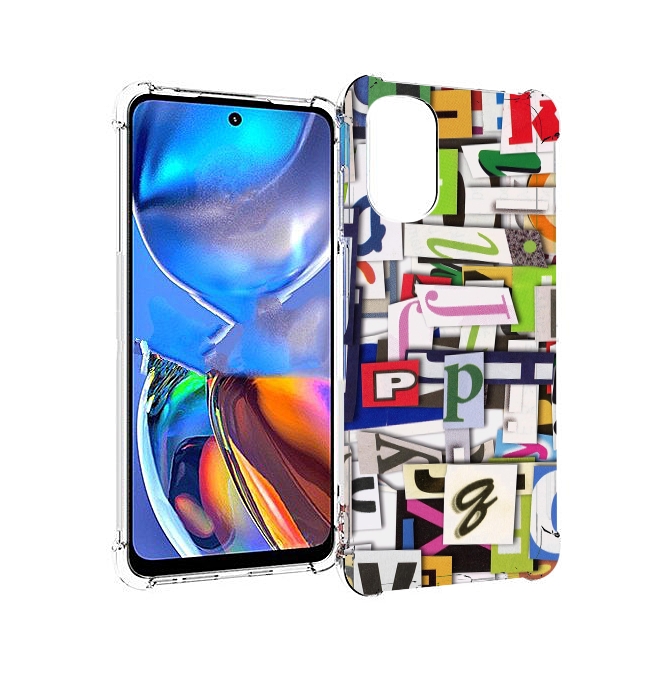 

Чехол MyPads ломанные-буквы для Motorola Moto E32, Прозрачный, Tocco