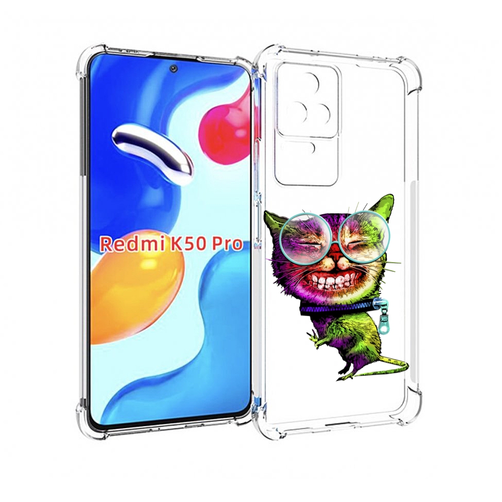 

Чехол MyPads Веселый кот для Xiaomi Redmi K50/K50 Pro, Прозрачный, Tocco
