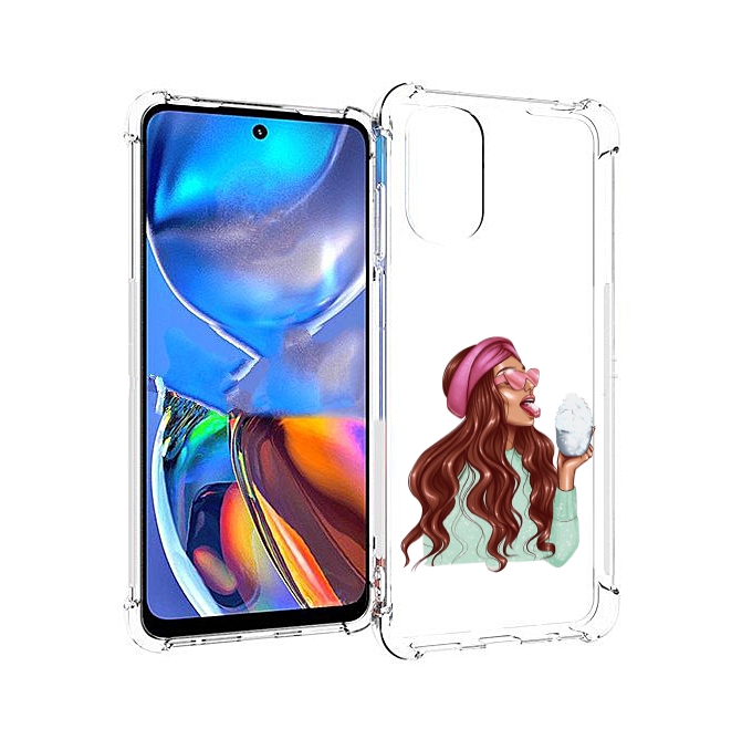 

Чехол MyPads любительница-снега женский для Motorola Moto E32, Прозрачный, Tocco
