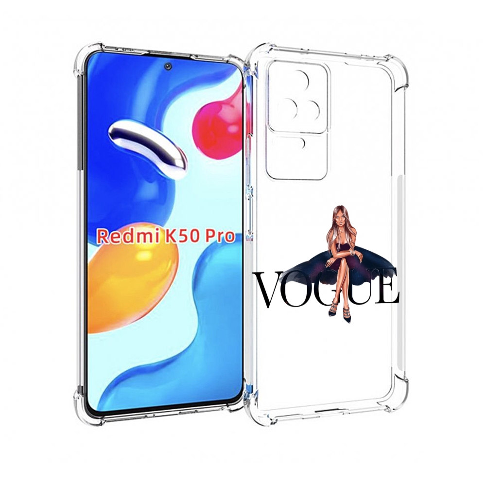 

Чехол MyPads Вог-девушка женский для Xiaomi Redmi K50/K50 Pro, Прозрачный, Tocco