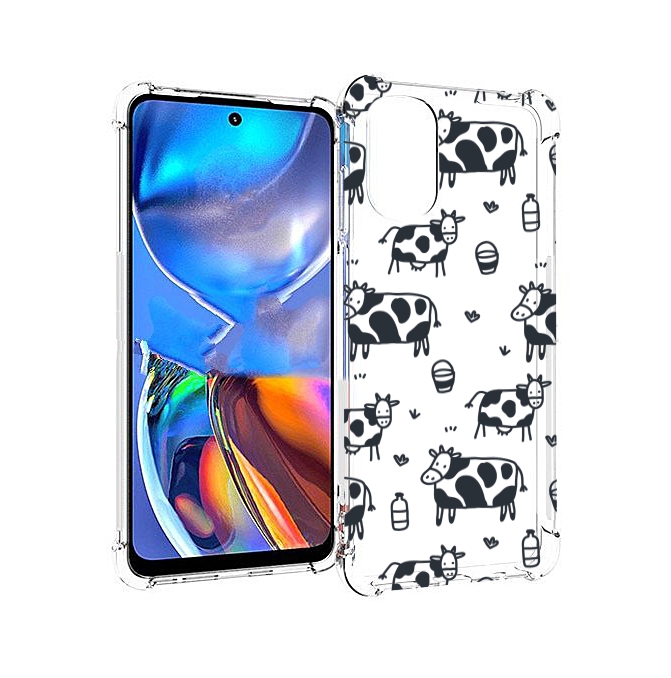 

Чехол MyPads маленькие-коровки для Motorola Moto E32, Прозрачный, Tocco