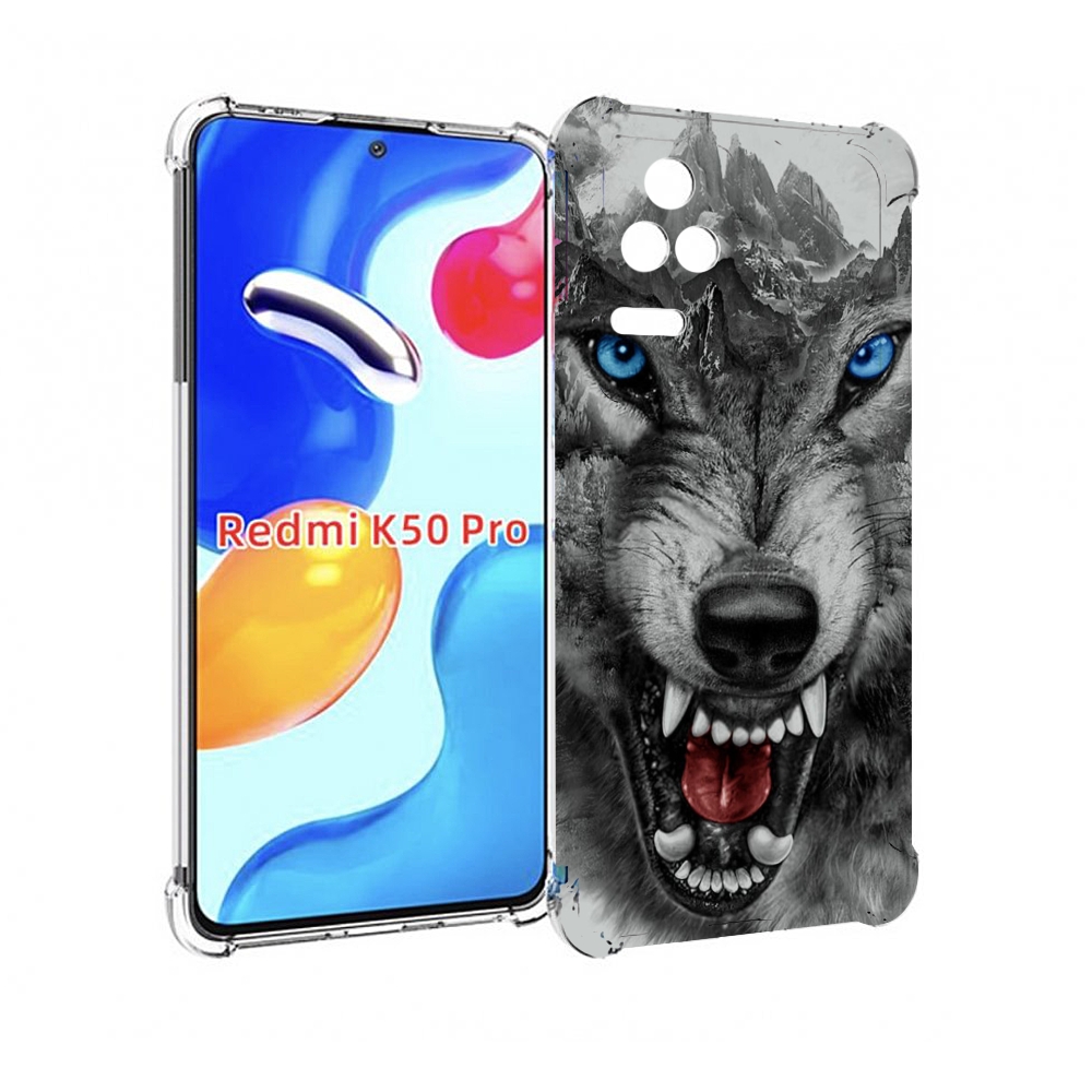 

Чехол MyPads Волк-частица мужской для Xiaomi Redmi K50/K50 Pro, Прозрачный, Tocco