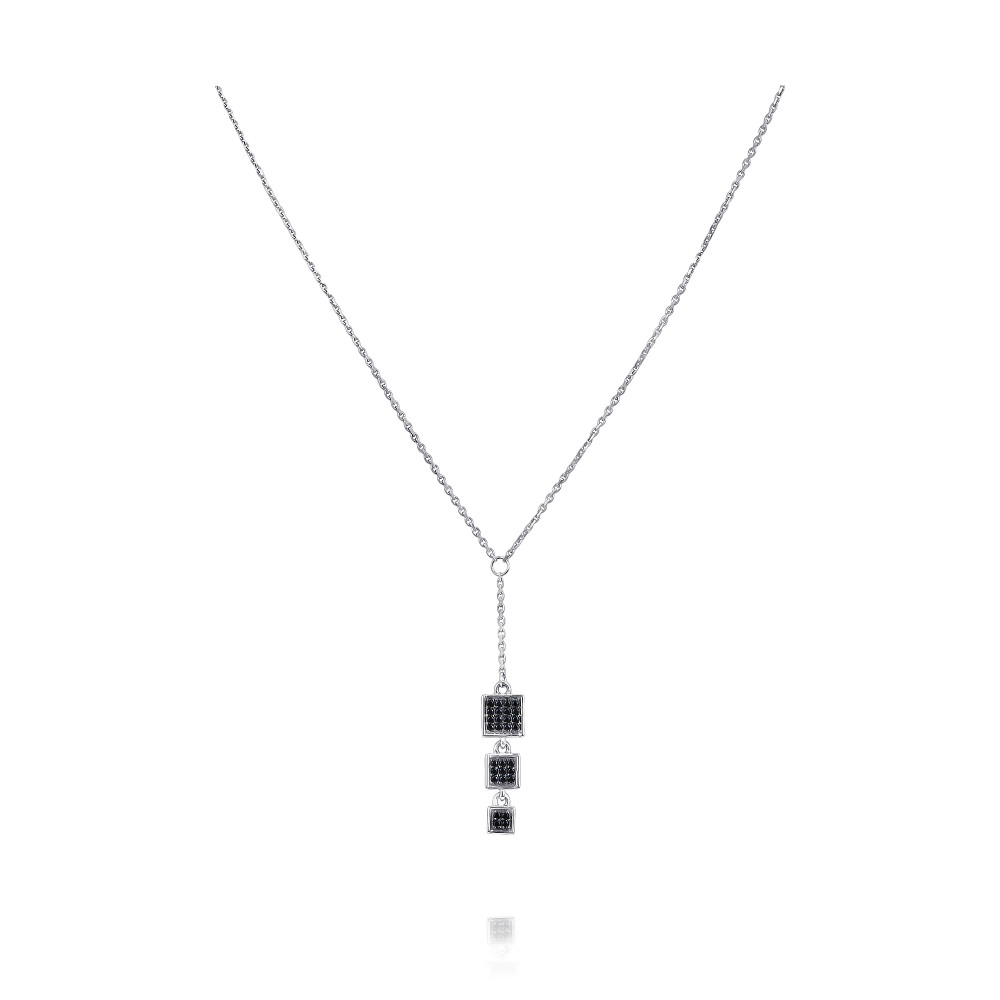 

Колье-галстук из белого золота 40-45 см ADAMAS 81041555/01-А51ДЧ-791, шпинель нано, 81041555/01-А51ДЧ-791