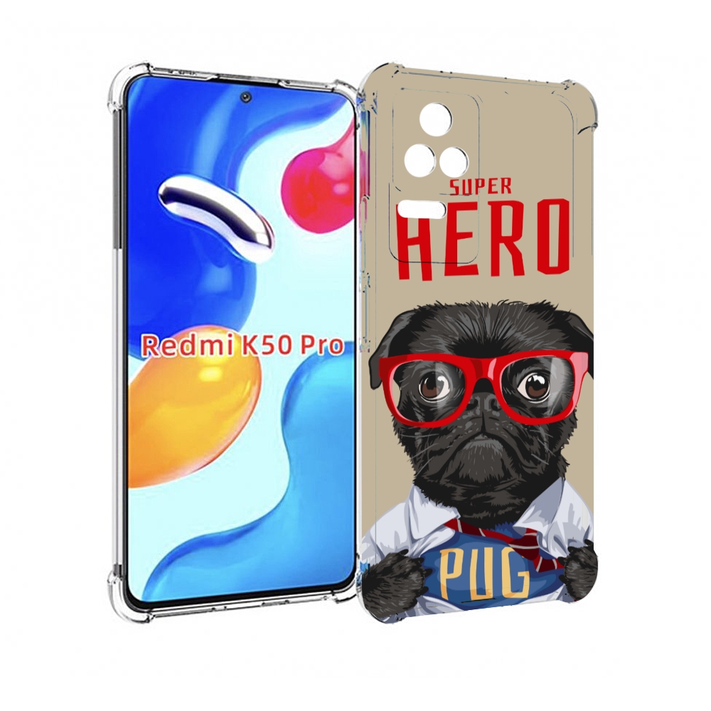 

Чехол MyPads Герой-PUG для Xiaomi Redmi K50/K50 Pro, Прозрачный, Tocco