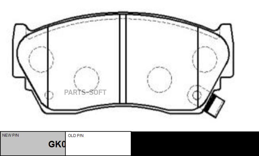 

Тормозные колодки Ctr передние дисковые CKN4