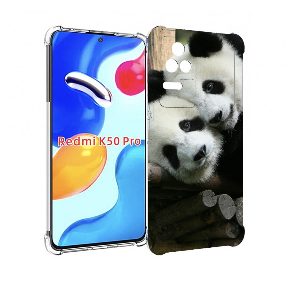 

Чехол MyPads Две-панды для Xiaomi Redmi K50/K50 Pro, Прозрачный, Tocco