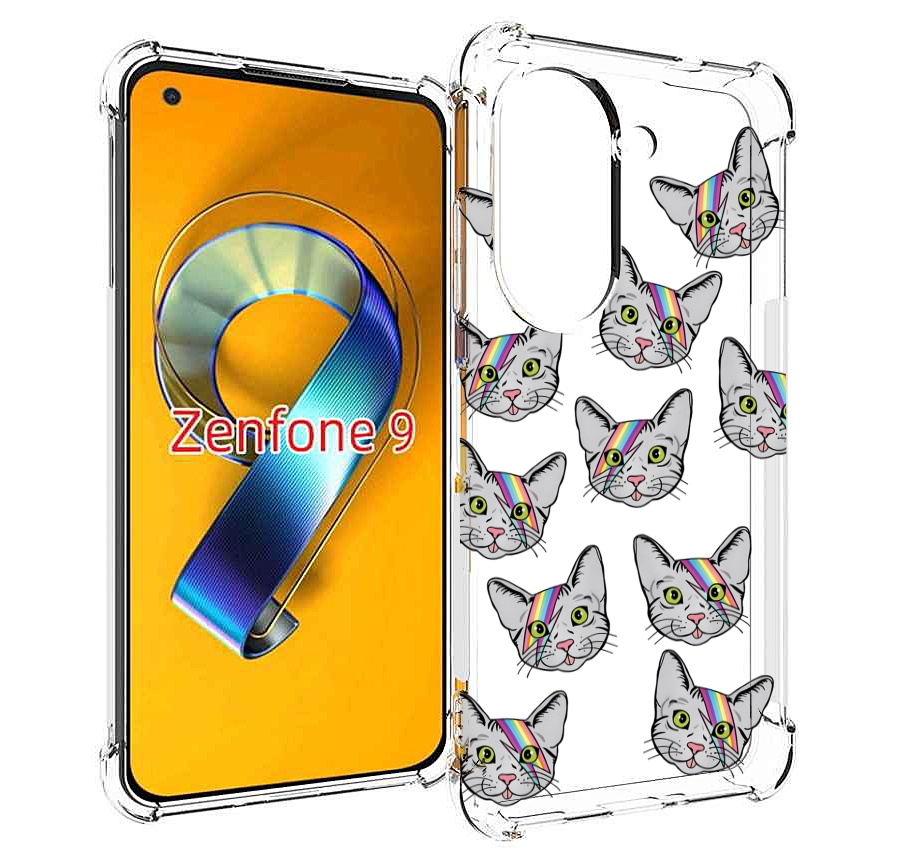 

Чехол MyPads кот-с-молнией-на-лбу для Asus Zenfone 9 (AI2202), Прозрачный, Tocco