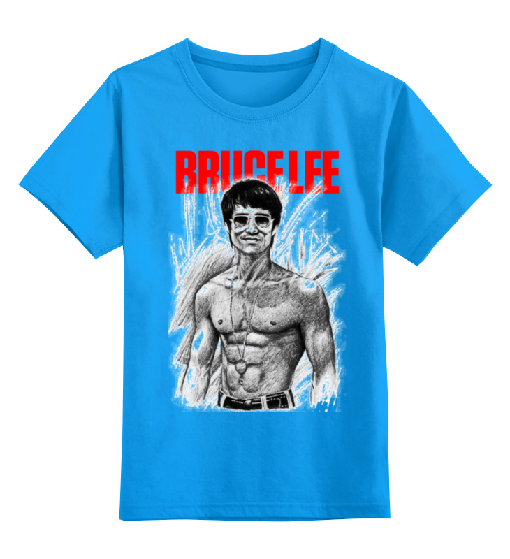 

Детская футболка классическая Printio Bruce lee, р. 104, Голубой, 0000000689525