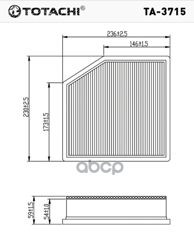 Фильтр воздушный TOTACHI TA-3715