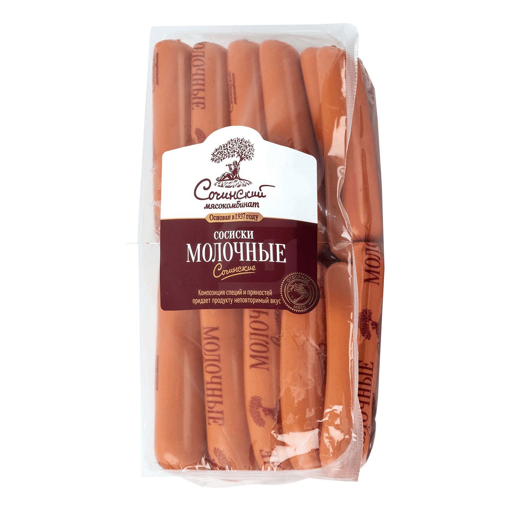 

Сосиски Сочинский мясокомбинат Молочные вареные 1 кг