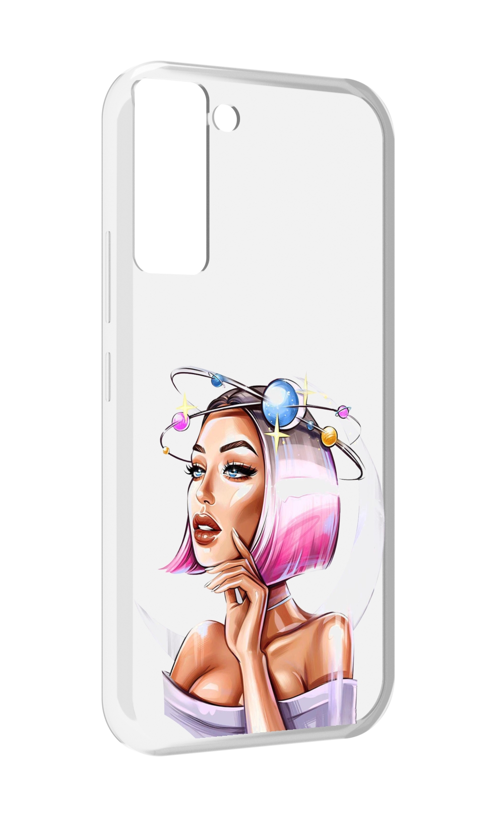 

Чехол MyPads девушка-с-планетами-на-голове женский для Tecno Pop 5 LTE / Pop 5 Pro, Прозрачный, Tocco