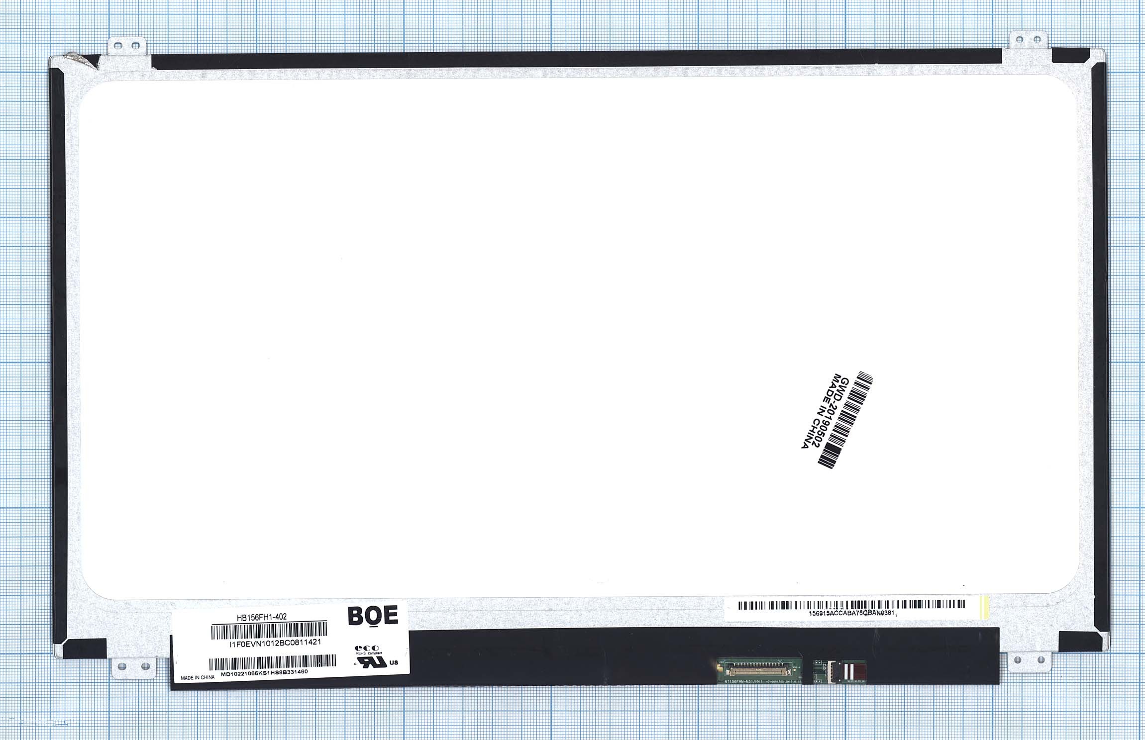 

Матрица OEM для ноутбука HB156FH1-402 (100160501V), совместимая с p/n: HB156FH1-402