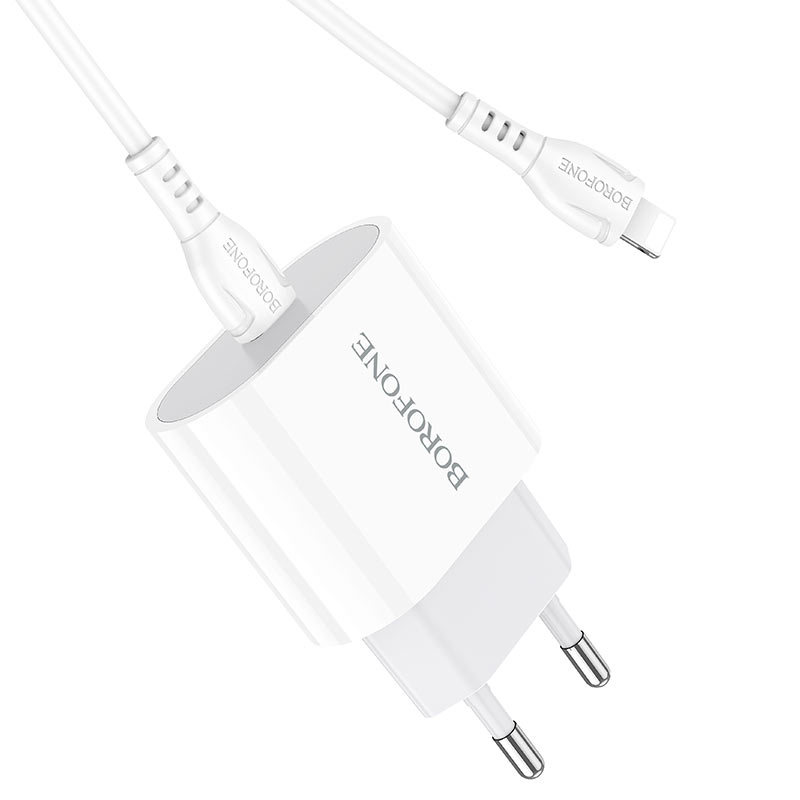 Сетевое зарядное устройство Borofone BA61A lightning - usb type-c 1xUSB Type-C 3 А белый