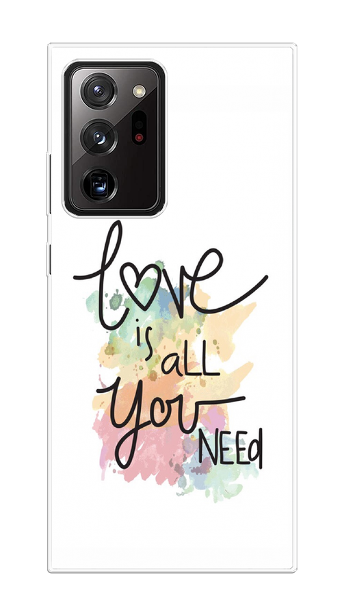 

Чехол на Samsung Galaxy Note 20 Ultra "Love is all you need", Белый;черный;зеленый, 2101050-1