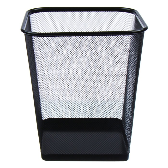 

Корзина для бумаг Calligrata, сетка, квадратная, черная, 17 литров