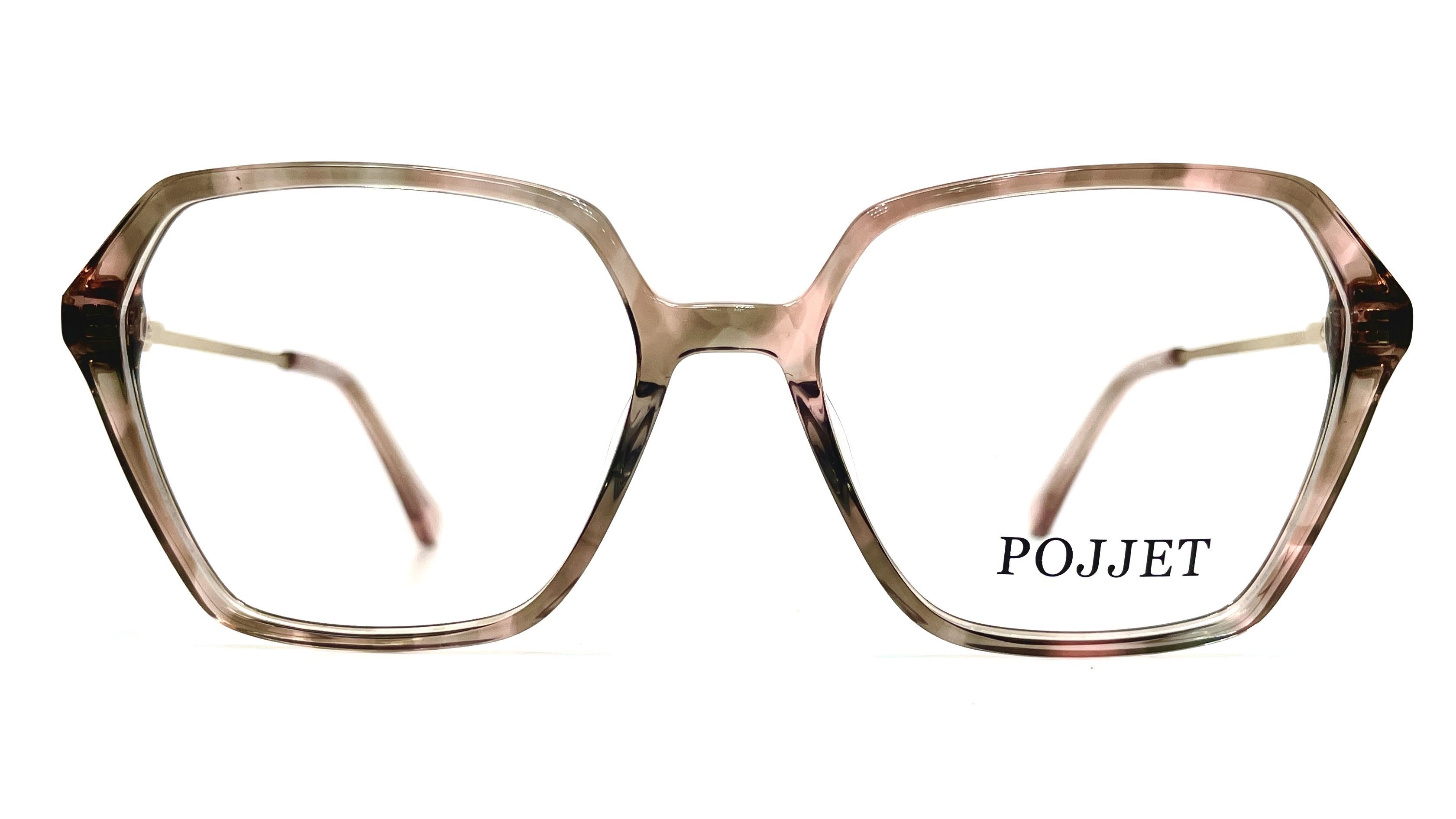 Оправа для очков женская POJJET MG6161 бежевая/прозрачная/розовая