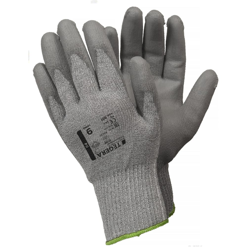 TEGERA Перчатки 991 для защиты от порезов (С), полиуретан, обливка области ладони, размер